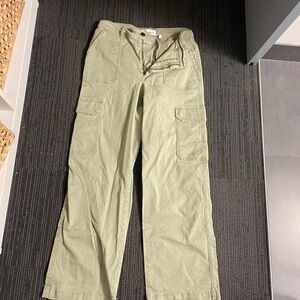 Aritzia TNA Light Green Straight Leg Pants